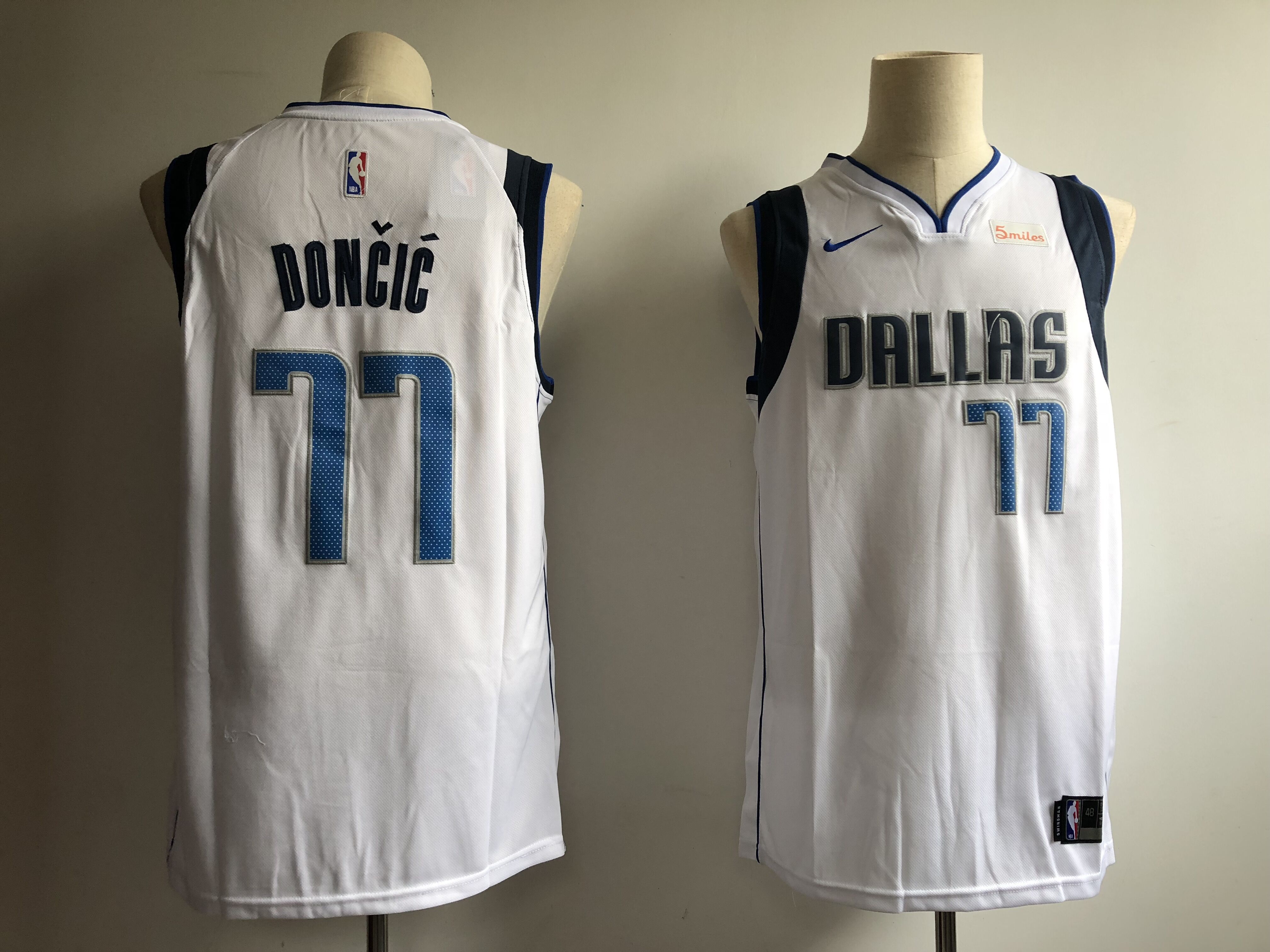 Men Dallas Mavericks 77 Doncic White Nike NBA Jerseys